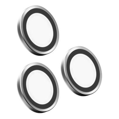 Защитное стекло для камеры iPhone 17 Pro/17 Pro Max uBear Extreme Metal Lens Shield Серебрянное