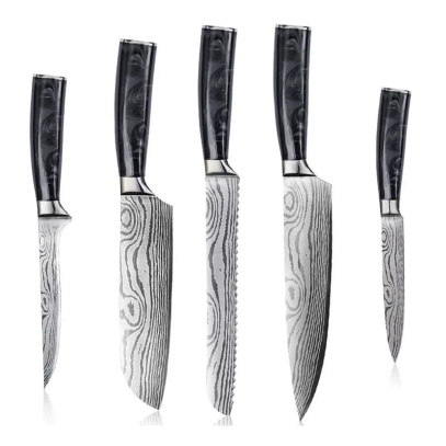 Набор кухонных ножей Spetime 5-Pieces Kitchen Knife Set (G05-BL) Черный