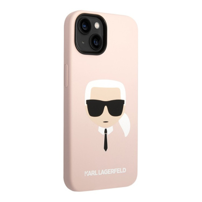 Чехол Karl Lagerfeld для iPhone 14 Plus с MagSafe Liquid silicone Karl's head Hard (KLHMP14MSLKHLP) Розовый