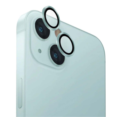 Стекло для iPhone 15/15 Plus UNIQ OPTIX Camera Lens protector Aluminium (IP6.1-6.7(2023)-ALENSMINT) Mint