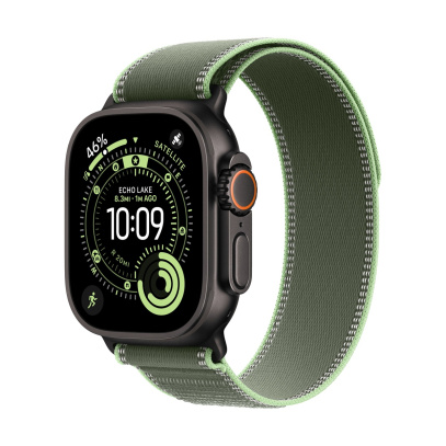 Apple Watch Ultra 3 (2025), 49 мм корпус из титана цвета «Black», ремешок Trail Loop размера S/M цвета «Green/Neon» Apple Watch Ultra 3 (2025), 49 мм корпус из титана цвета «Black», ремешок Trail Loop размера S/M цвета «Green/Neon»