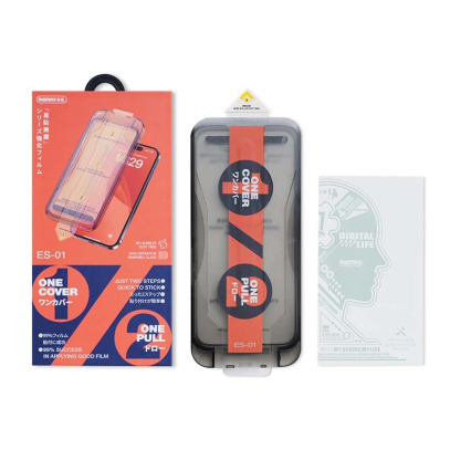 Защитное стекло для iPhone Air REMAX с аппликатором (ES-01) Чёрный