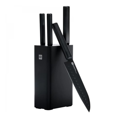 Набор Xiaomi Knife 4 ножа с подставкой (HU0076) Черный
