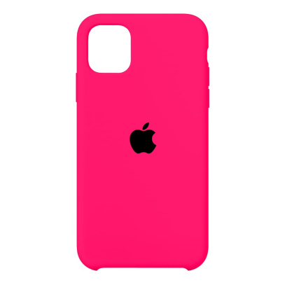 Чехол Silicone Case для Apple iPhone 11 Bright pink, ярко розовый