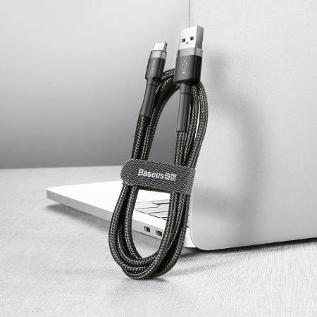 USB кабель Baseus Cafule Cable разъем Type-C (CATKLF-BG1) Черный