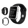 Силиконовый ремешок для Apple Watch 42/44 мм Black, черный Силиконовый ремешок для Apple Watch 42/44 мм Black, черный