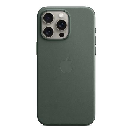 Чехол FineWoven Case для Apple iPhone 15 Pro Max с MagSafe Evergreen, зеленый Чехол FineWoven Case для Apple iPhone 15 Pro Max с MagSafe Evergreen, зеленый