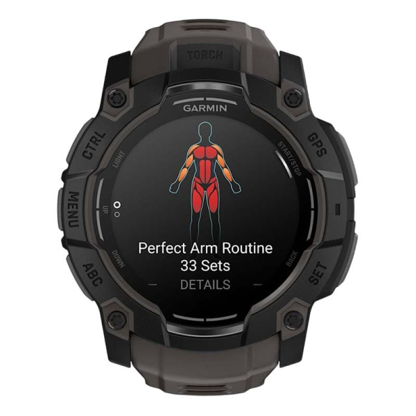 Часы Garmin INSTINCT 3 AMOLED 50мм Black, черный с угольно-черным ремешком