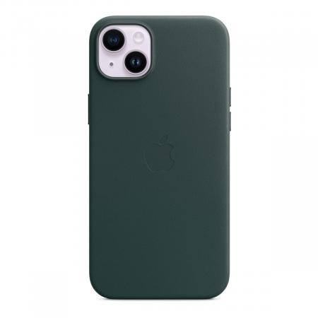 Чехол Leather Case MagSafe для Apple iPhone 14 Plus «Forest Green» Зеленый Чехол Leather Case MagSafe для Apple iPhone 14 Plus «Forest Green» Зеленый