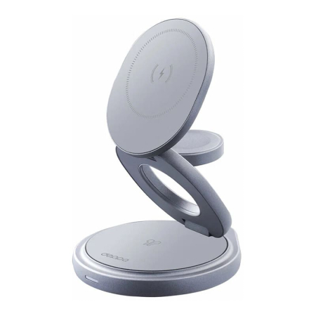 Беспроводная зарядная станция Deppa 3в1 MagSafe Rotation QI складная (23161) Графит Беспроводная зарядная станция Deppa 3в1 MagSafe Rotation QI складная (23161) Графит