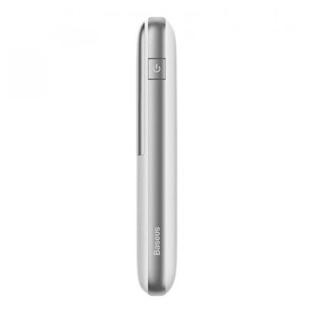 Внешний аккумулятор Baseus Bipow Pro Digital Display Fast Charge 10000mAh 20W с кабелем USB - Type-C, 3A, 0,3 м PPBD2-1020 (PPBD040102) Белый Внешний аккумулятор Baseus Bipow Pro Digital Display Fast Charge 10000mAh 20W с кабелем USB - Type-C, 3A, 0,3 м PPBD2-1020 (PPBD040102) Белый