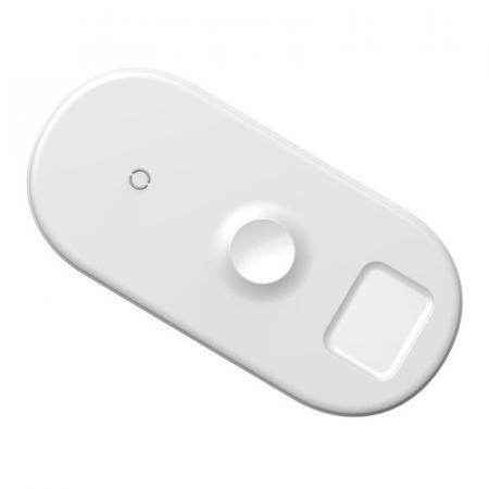 Беспроводное зарядное устройство Baseus 3в1 Smart Wireless Charger (WX3IN1-C02) White, белый Беспроводное зарядное устройство Baseus 3в1 Smart Wireless Charger (WX3IN1-C02) White, белый