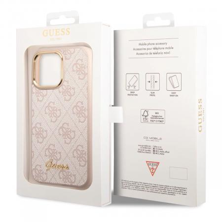 Чехол Guess для iPhone 14 CG Mobile PU 4G Script metal logo Hard (GUHCP14SHG4SHP) Розовый Чехол Guess для iPhone 14 CG Mobile PU 4G Script metal logo Hard (GUHCP14SHG4SHP) Розовый