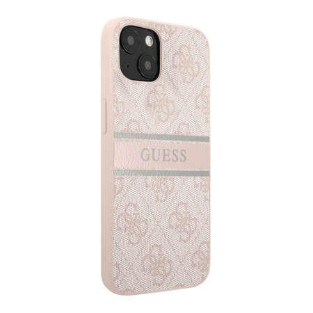 Чехол Guess для iPhone 14 PU 4G Stripe printed logo Hard (GUHCP14S4GDPI) Розовый Чехол Guess для iPhone 14 PU 4G Stripe printed logo Hard (GUHCP14S4GDPI) Розовый