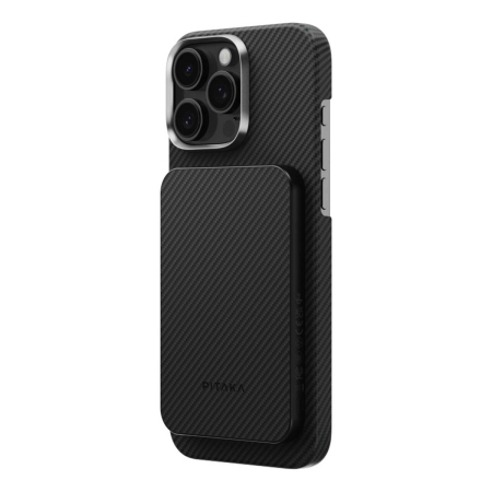 Внешний аккумулятор Pitaka Aramid Fiber Magnetic Power Bank black на 5000mAh, чёрный Внешний аккумулятор Pitaka Aramid Fiber Magnetic Power Bank black на 5000mAh, чёрный