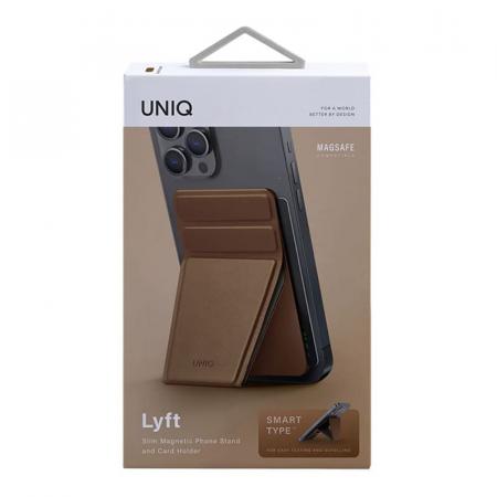 Магнитный бумажник с функцией стенда UNIQ LYFT Magnetic (MGSNAPONCH-LYFTBWN) Коричневый Магнитный бумажник с функцией стенда UNIQ LYFT Magnetic (MGSNAPONCH-LYFTBWN) Коричневый