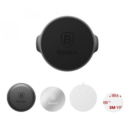 Автомобильный магнитный держатель-кнопка Baseus Small Ears (SUER-C01) Черный Автомобильный магнитный держатель-кнопка Baseus Small Ears (SUER-C01) Черный