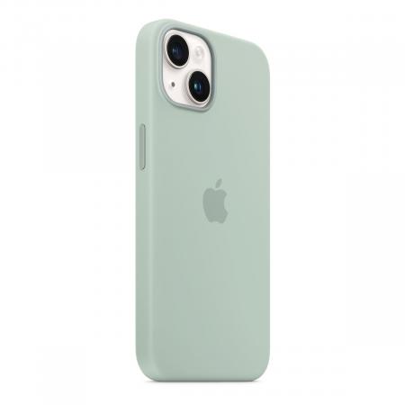 Чехол Silicone Case MagSafe для Apple iPhone 14 Зеленый Чехол Silicone Case MagSafe для Apple iPhone 14 Зеленый