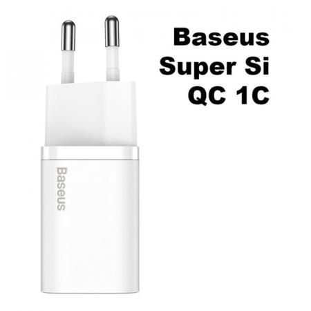 Сетевое зарядное устройство USB Type-C Baseus Super Si Quick Charger 1C 20 Вт EU (CCSUP-B02) Белый