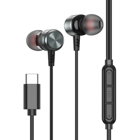 Стереогарнитура Deppa Stereo Alum Type-C (44211) Графит Стереогарнитура Deppa Stereo Alum Type-C (44211) Графит