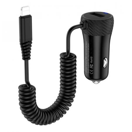 АЗУ hoco. 1 USB Fast Charger 17W 3.4A + кабель Lightning (Z21A) Черный АЗУ hoco. 1 USB Fast Charger 17W 3.4A + кабель Lightning (Z21A) Черный