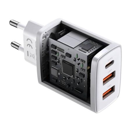 Зарядное устройство Baseus Compact Quick Charger 2U+C 30W EU (CCXJ-E02) Белый