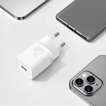 Сетевое зарядное устройство USB Type-C Baseus Super Si Quick Charger 1C 20 Вт EU (CCSUP-B02) Белый