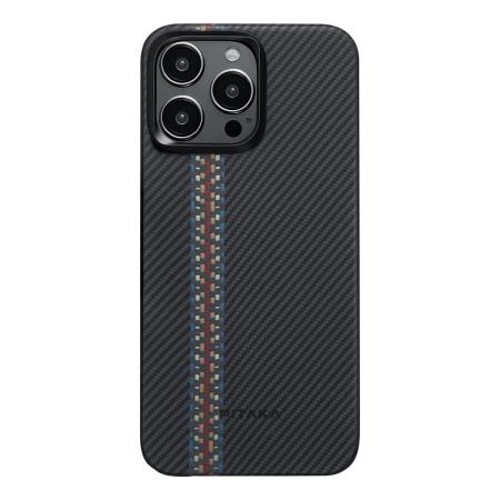 Чехол для iPhone 15 Pro Pitaka Fusion Weaving MagEZ Case 4 Rhapsody кевлар (FR1501P) Черный