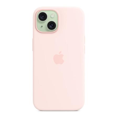 Чехол для Apple iPhone 15 Silicone Case с MagSafe Pink, розовый Чехол для Apple iPhone 15 Silicone Case с MagSafe Pink, розовый