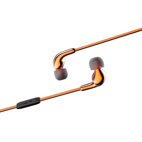 Наушники hoco. Earphones M30 Wire Control Orange, оранжевый