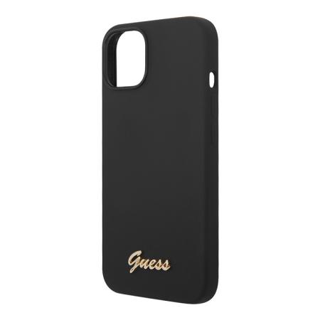 Чехол Guess для iPhone 14 Liquid Silicone Gold Metal logo (GUHCP14SSLSMK) Черный Чехол Guess для iPhone 14 Liquid Silicone Gold Metal logo (GUHCP14SSLSMK) Черный