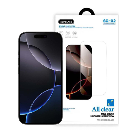 Защитное стекло для iPhone 16 Pro Max / 17 Pro Max Supglass SG-02 Transparent Glass All Clear, прозрачный Защитное стекло для iPhone 16 Pro Max / 17 Pro Max Supglass SG-02 Transparent Glass All Clear, прозрачный