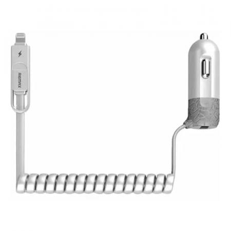 АЗУ REMAX + USB кабель Finchy Lightning + Micro (RCC103) Серый АЗУ REMAX + USB кабель Finchy Lightning + Micro (RCC103) Серый