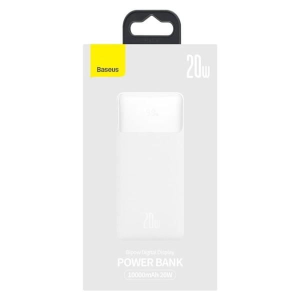 Внешний аккумулятор Baseus Bipow Digital Display Power Bank 10000mAh 20W PPDML-L02 (PPBD10K) Белый