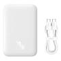 Внешний аккумулятор Baseus Magnetic Mini Wireless Fast Charge power bank с поддержкой беспроводной зарядки 6000mAh 20 Вт (PPCXM06A) Белый Внешний аккумулятор Baseus Magnetic Mini Wireless Fast Charge power bank с поддержкой беспроводной зарядки 6000mAh 20 Вт (PPCXM06A) Белый