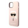 Чехол Karl Lagerfeld для iPhone 14 Plus с MagSafe Liquid silicone Karl's head Hard (KLHMP14MSLKHLP) Розовый Чехол Karl Lagerfeld для iPhone 14 Plus с MagSafe Liquid silicone Karl's head Hard (KLHMP14MSLKHLP) Розовый