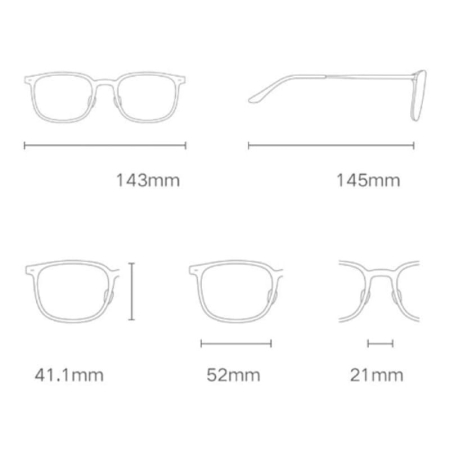 Очки для компьютера Xiaomi Adult AntiBlue (HMJ03RM) Чёрный Очки для компьютера Xiaomi Adult AntiBlue (HMJ03RM) Чёрный