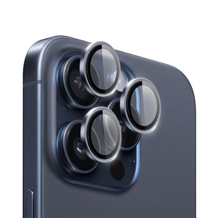 Защитное стекло для камеры iPhone 15 Pro WiWU PVD Dual Color Camera Lens Guard Anti-Scratch (LG-004) Blue, синий Защитное стекло для камеры iPhone 15 Pro WiWU PVD Dual Color Camera Lens Guard Anti-Scratch (LG-004) Blue, синий