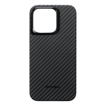 Чехол для iPhone 15 Pro Pitaka MagEZ Case 4 кевлар (арамид) (KI1501P) Черно-серый Чехол для iPhone 15 Pro Pitaka MagEZ Case 4 кевлар (арамид) (KI1501P) Черно-серый