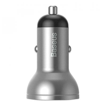 Автомобильное ЗУ 2xUSB Baseus Digital Display VCBXA-S (CCBX-0S) Серый Автомобильное ЗУ 2xUSB Baseus Digital Display VCBXA-S (CCBX-0S) Серый