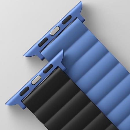 Силиконовый ремень UNIQ для Apple Watch 41/40/38 мм Revix reversible Magnetic (41MM-REVBLUBLK) Синий/Черный Силиконовый ремень UNIQ для Apple Watch 41/40/38 мм Revix reversible Magnetic (41MM-REVBLUBLK) Синий/Черный