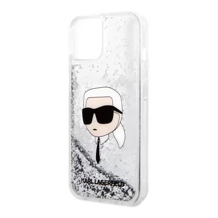 Чехол Karl Lagerfeld для iPhone 15 Liquid Glitter NFT Karl head Hard (KLHCP15SLNKHCH) Серебристый Чехол Karl Lagerfeld для iPhone 15 Liquid Glitter NFT Karl head Hard (KLHCP15SLNKHCH) Серебристый