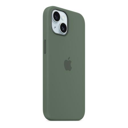 Чехол для Apple iPhone 15 Silicone Case с MagSafe Cypress, зеленый Чехол для Apple iPhone 15 Silicone Case с MagSafe Cypress, зеленый