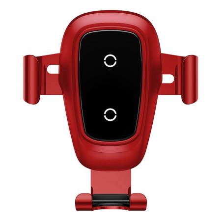 Автомобильный держатель с функцией беспроводной зарядки Baseus Gravity Wireless Charger Car Mount (WXYL-B09) Красный Автомобильный держатель с функцией беспроводной зарядки Baseus Gravity Wireless Charger Car Mount (WXYL-B09) Красный