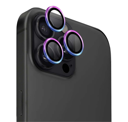 Защитное стекло для камеры iPhone 16 Pro/16 Pro Max UNIQ OPTIX Camera Lens AluGuard (IP6.3P-6.9P(2024)-ALENSIRD), Iridescent Защитное стекло для камеры iPhone 16 Pro/16 Pro Max UNIQ OPTIX Camera Lens AluGuard (IP6.3P-6.9P(2024)-ALENSIRD), Iridescent
