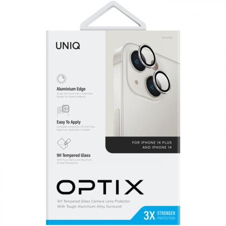 Защитное стекло для камеры iPhone 14/14 Plus UNIQ OPTIX Camera Lens protector Aluminium (3 шт.) 0.25 мм (IP6.1-6.7M-LENSSIL) Серебристый Защитное стекло для камеры iPhone 14/14 Plus UNIQ OPTIX Camera Lens protector Aluminium (3 шт.) 0.25 мм (IP6.1-6.7M-LENSSIL) Серебристый