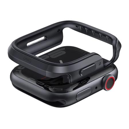 Чехол бампер для Apple Watch 7, 8 41 мм UNIQ Valencia Anodised Aluminium Bumper (41MM-VALGRP) Графит Чехол бампер для Apple Watch 7, 8 41 мм UNIQ Valencia Anodised Aluminium Bumper (41MM-VALGRP) Графит