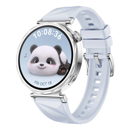 Часы HUAWEI Watch GT 5 Silver, 41 мм, цвет корпуса серебряный, цвет ремешка голубой Часы HUAWEI Watch GT 5 Silver, 41 мм, цвет корпуса серебряный, цвет ремешка голубой