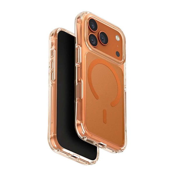 Чехол для iPhone 17 Pro с MagSafe 6.3" UNIQ HYBRID LIFEPRO XTREME (IP6.3P(2025)-LXAFMFCLRVO) Прозрачно-оранжевый