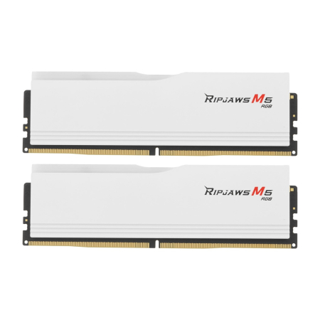 Оперативная память G.SKILL Ripjaws M5 RGB F5 6000J3238G32GX2 RM5RW DDR5 64GB 6000MHz CL32 UDIMM 2x32GB RGB White